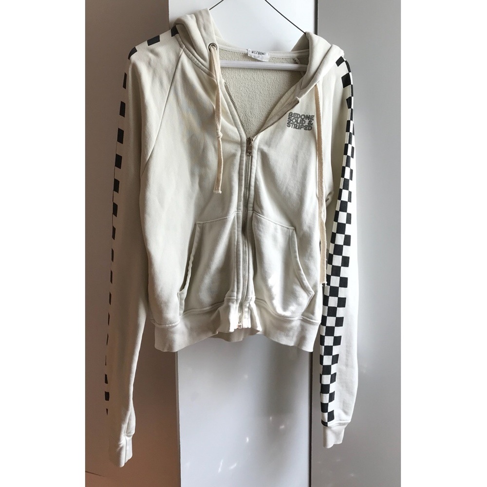 Re/done hoodie Small check print